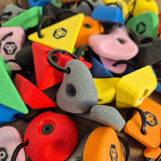 6 Pack of Mini Climbing Hold Keyrings