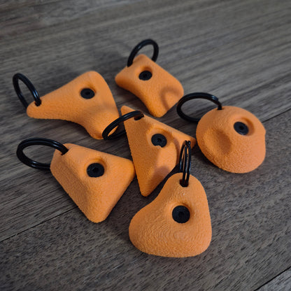 6 Pack of Mini Climbing Hold Keyrings