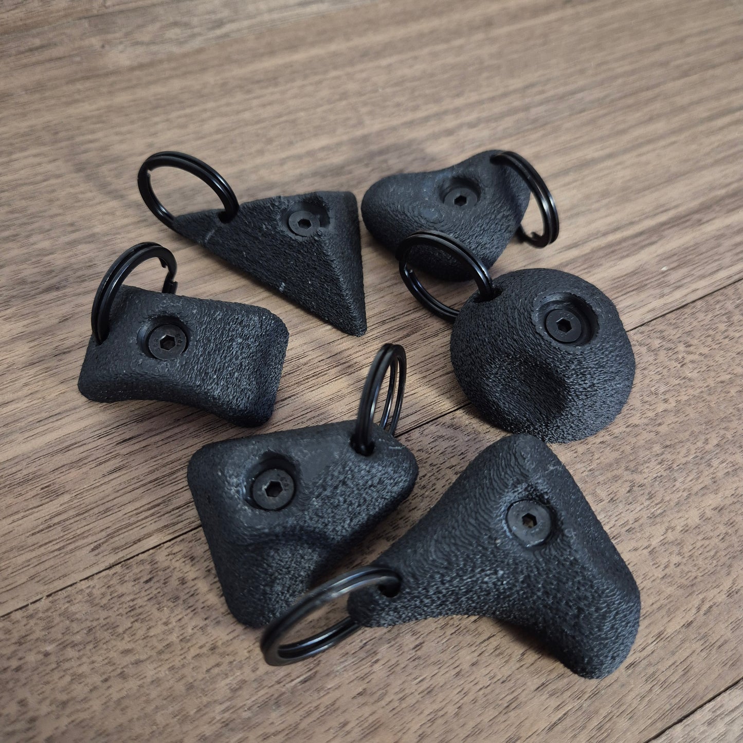 6 Pack of Mini Climbing Hold Keyrings