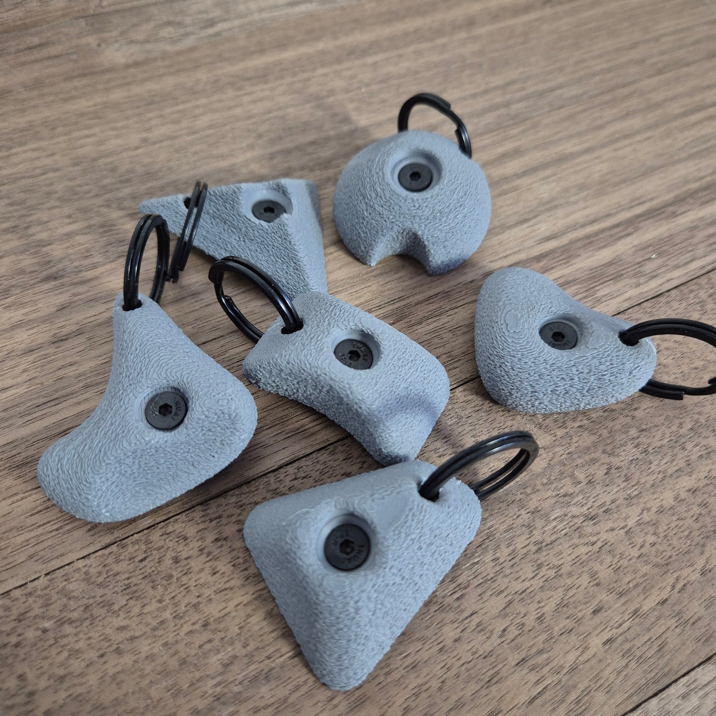 6 Pack of Mini Climbing Hold Keyrings