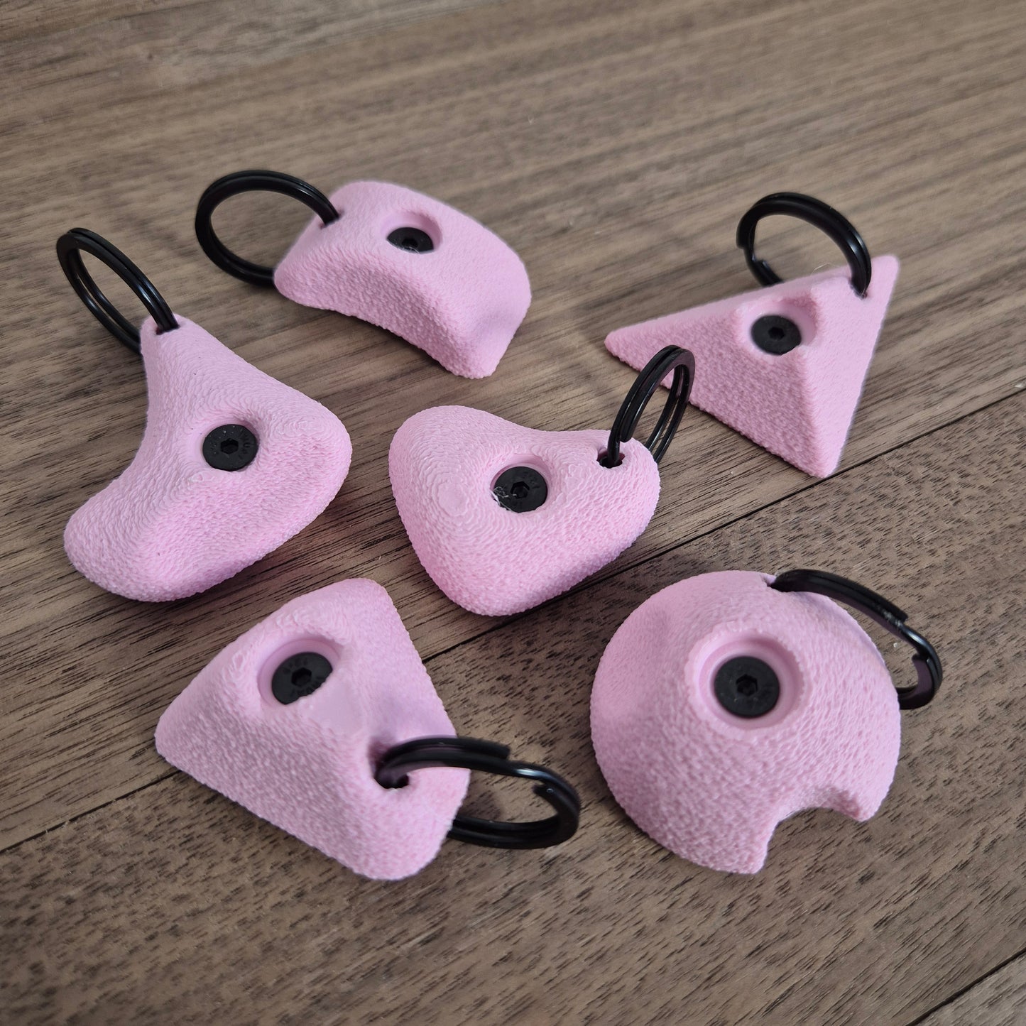 6 Pack of Mini Climbing Hold Keyrings