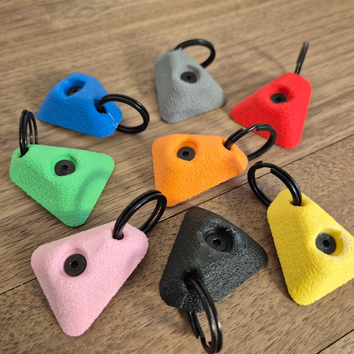 6 Pack of Mini Climbing Hold Keyrings