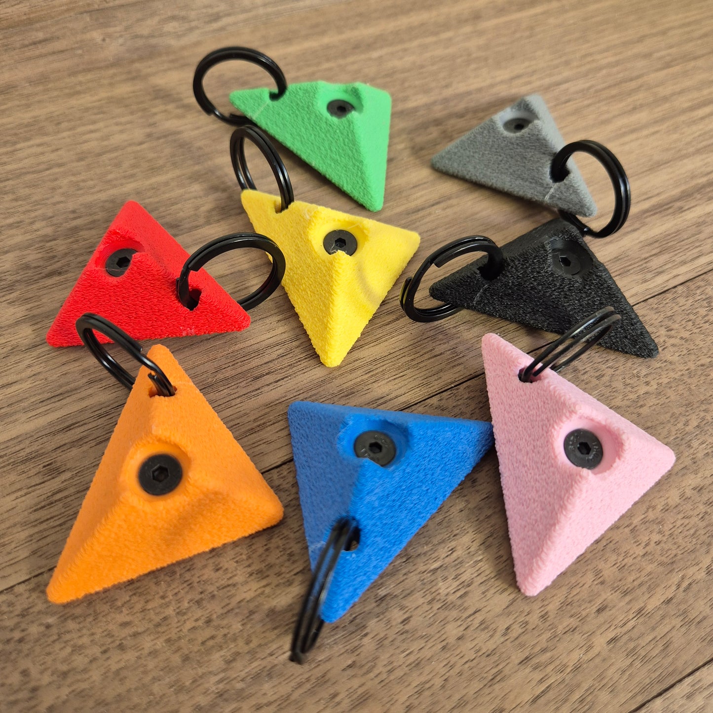 6 Pack of Mini Climbing Hold Keyrings