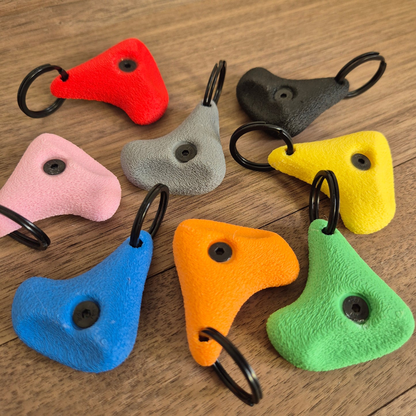 6 Pack of Mini Climbing Hold Keyrings
