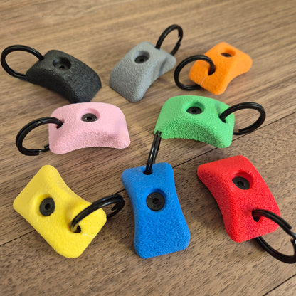 6 Pack of Mini Climbing Hold Keyrings