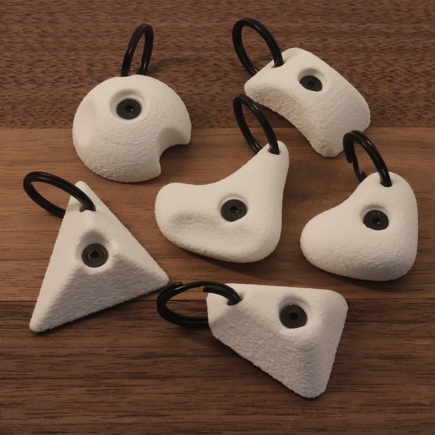 6 Pack of Mini Climbing Hold Keyrings